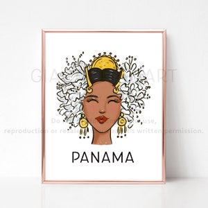 Tembleques head Panama | Panamanian woman medium complexion | Latina woman | Panamanian woman | Panama souvenir