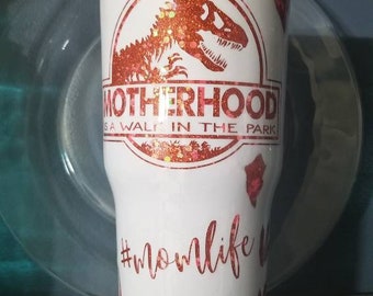 Walk in the Park #momlife glitter tumbler