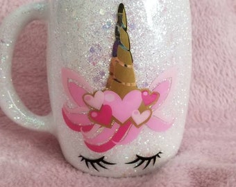 Personalized Unicorn Glitter Mug