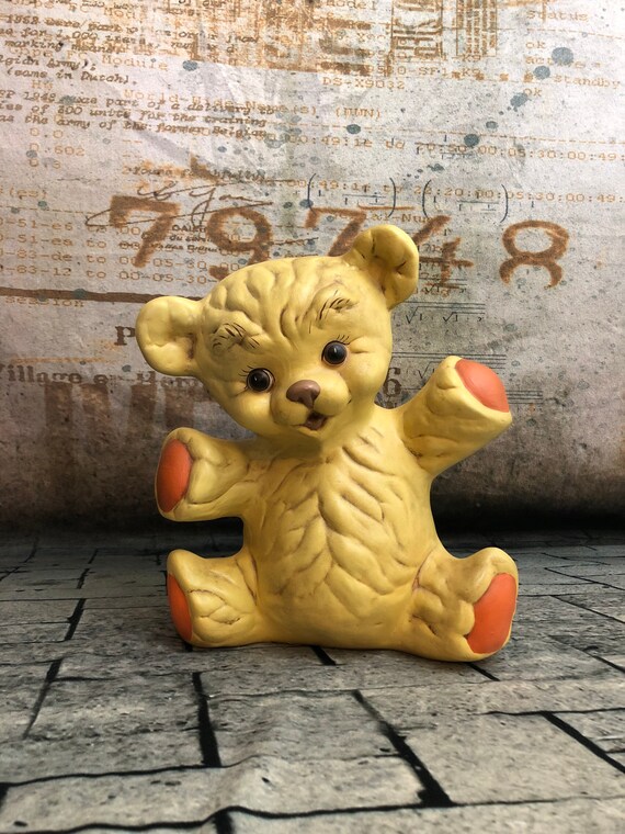 vintage teddy bear piggy bank