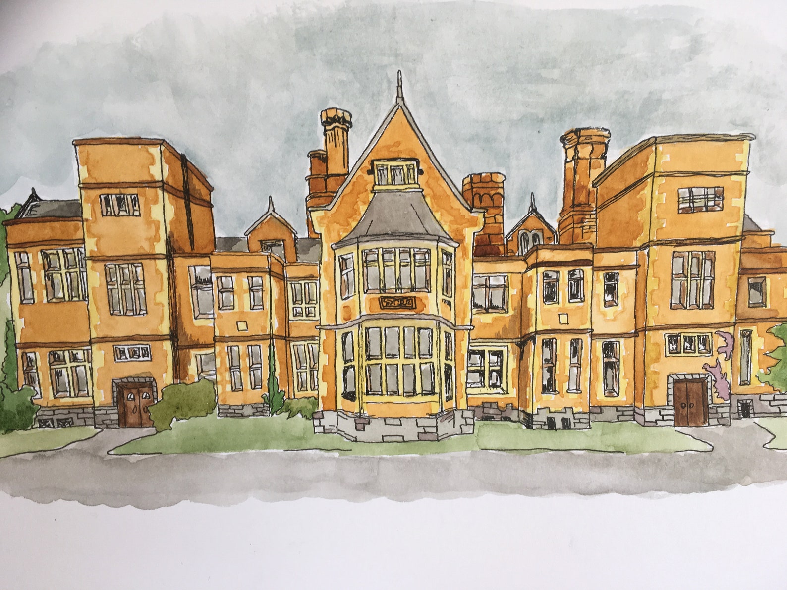 Personalised Wedding Venue Painting Etsy