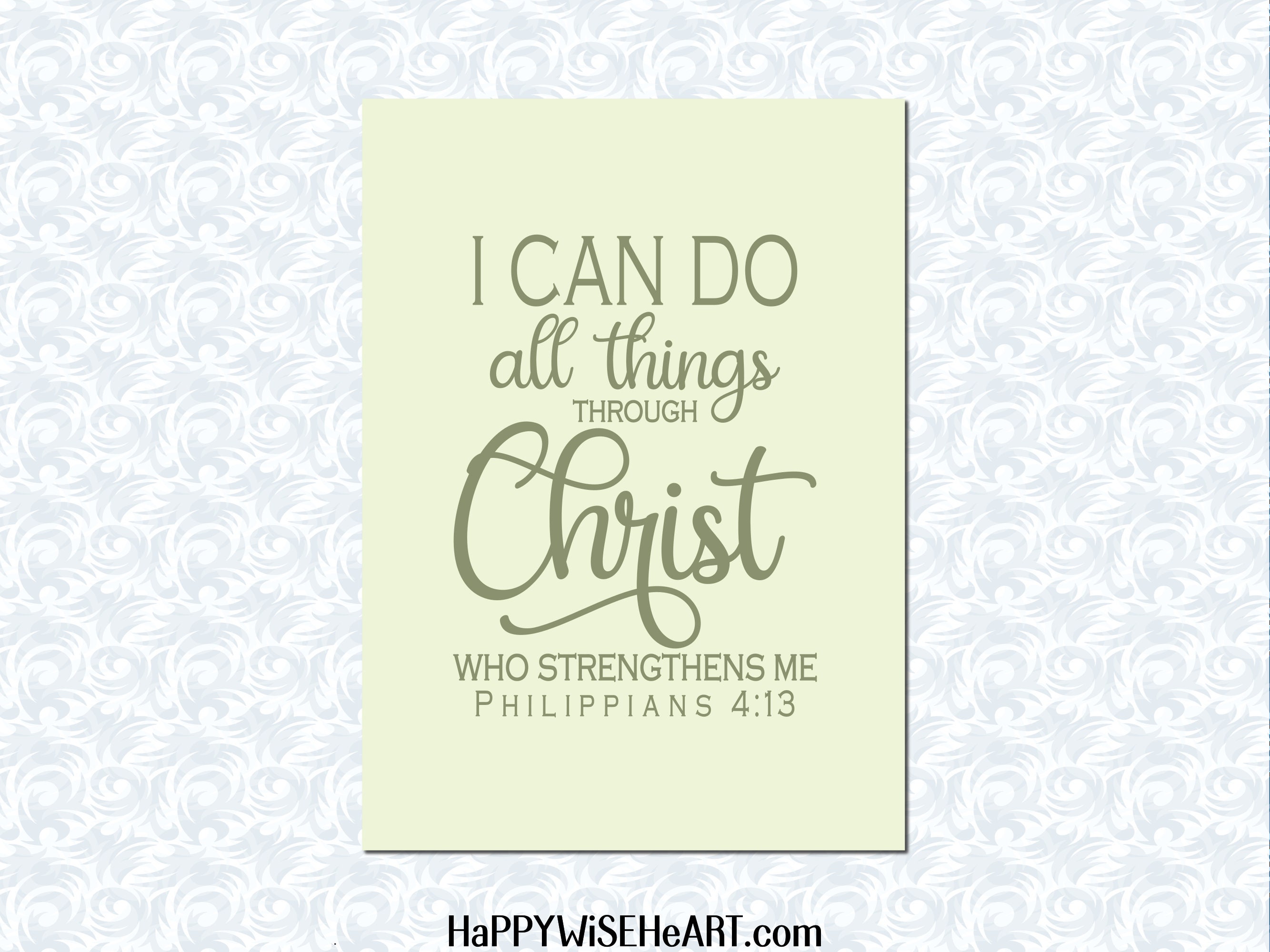 Philippians 4:13 I Can Do All Things Through Christ Bible - Etsy
