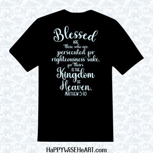 Matthew 5:10 Blessed are those Persecuted Bible Verse SVG with commercial license, Printable Christian Art Gift, Cut File, Vector Graphics image 7