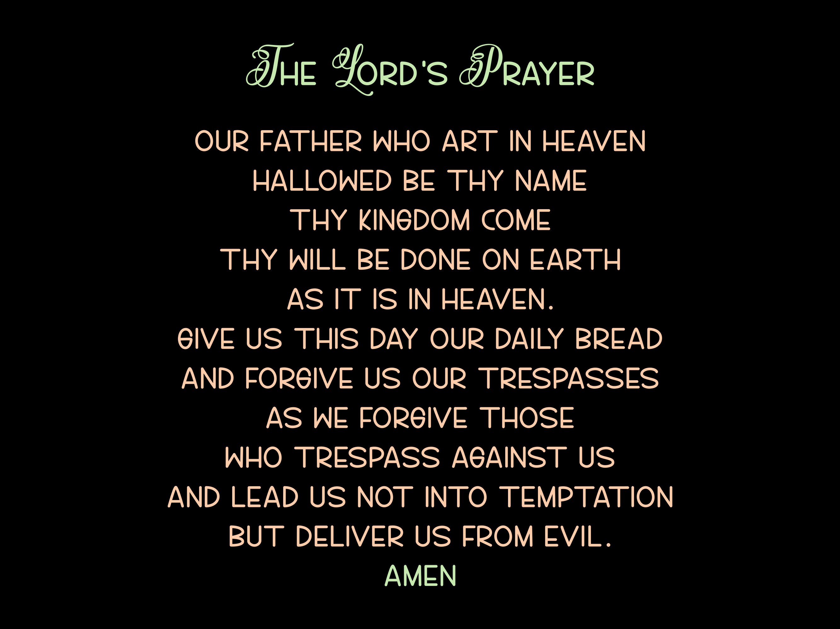 The Lord's Prayer Our Father Who Art in Heaven SVG With - Etsy