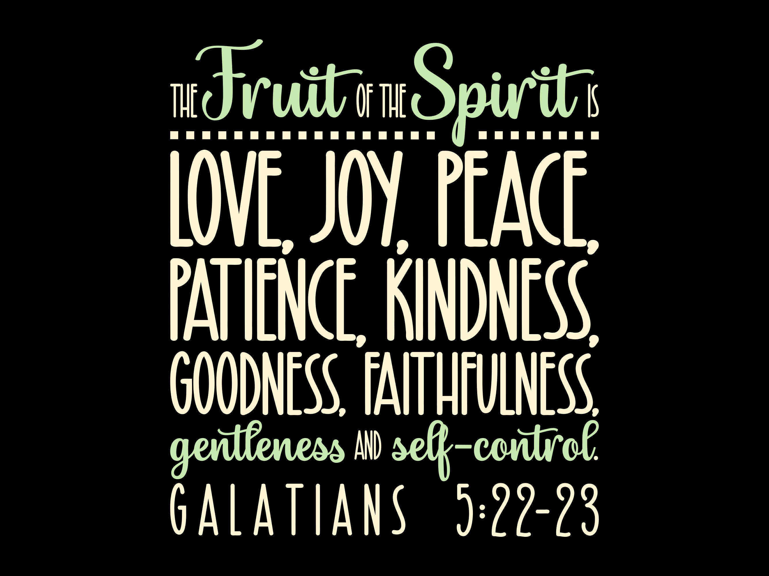 Galatians 5:22-23 the Fruit of the Spirit Bible Verse SVG With ...