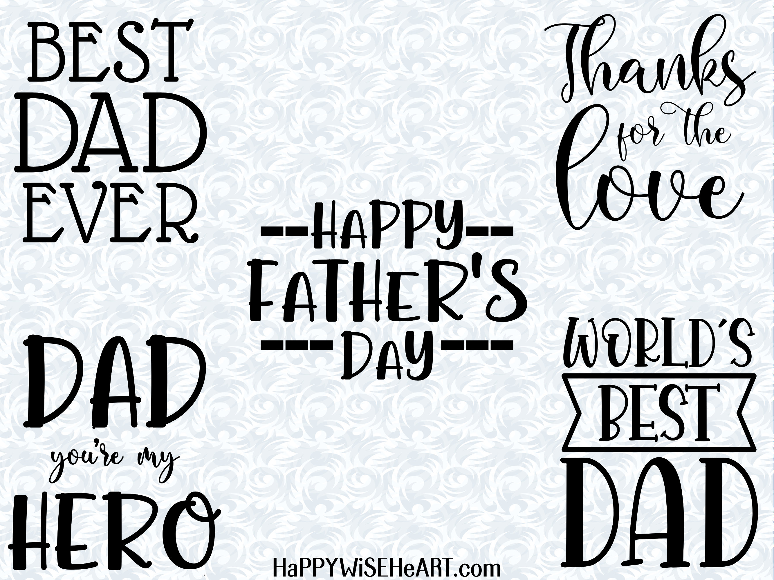 Dad Quotes, Father's Day Quotes SVG with commercial license Gift for Dad, Cut File, Printable Art, Vector Graphics