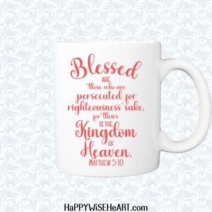 Matthew 5:10 Blessed are those Persecuted Bible Verse SVG with commercial license, Printable Christian Art Gift, Cut File, Vector Graphics image 9