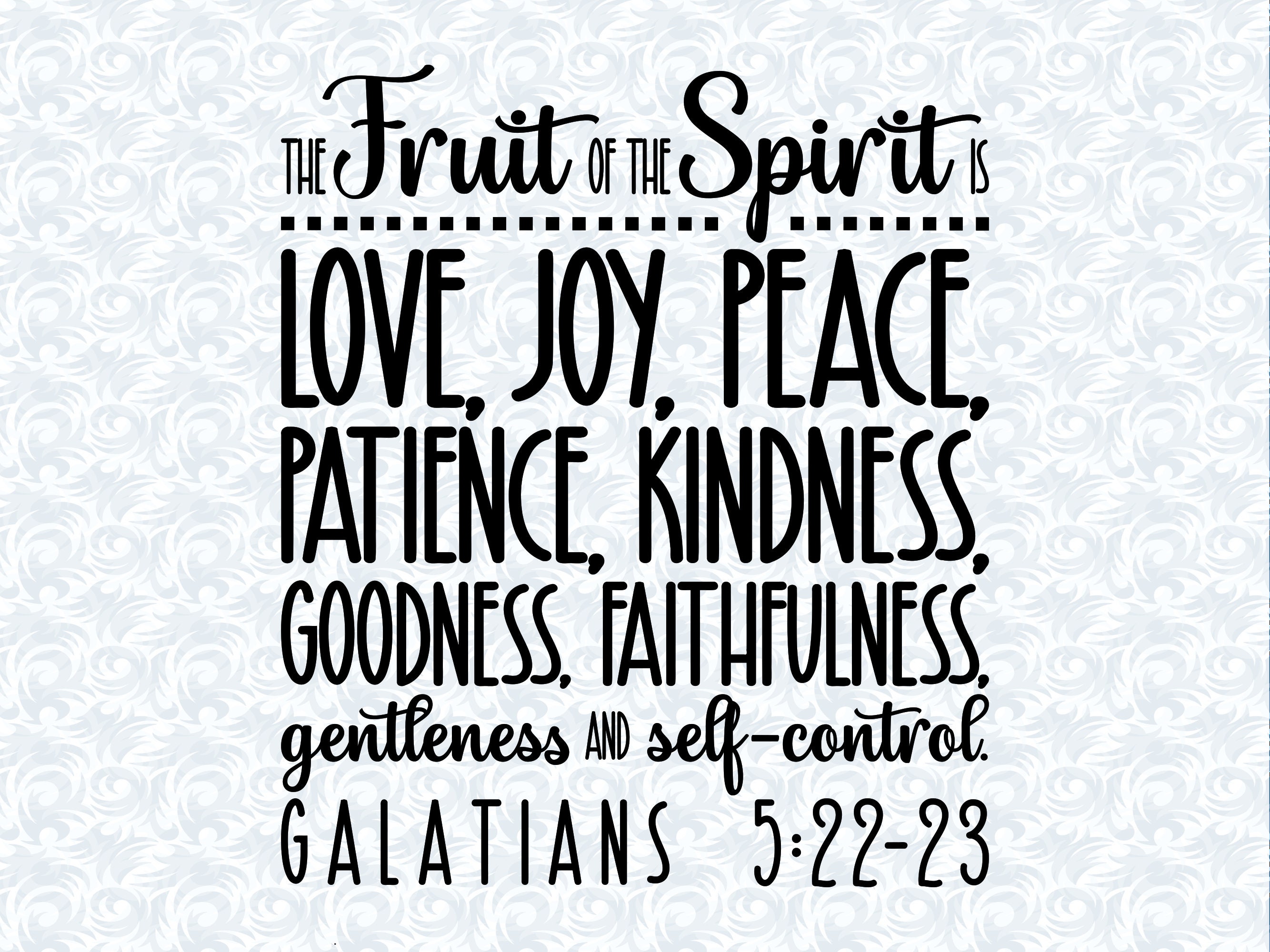Borsa Tela Cristiana 'Fruit Of The Spirit' Con Versetti Galati 5:22-23 - Tote Bag Floreale Bohémien Riutilizzabile Per Donna - Regalo Religioso Per Compleanno, Natale, Festa Della Mamma - 3