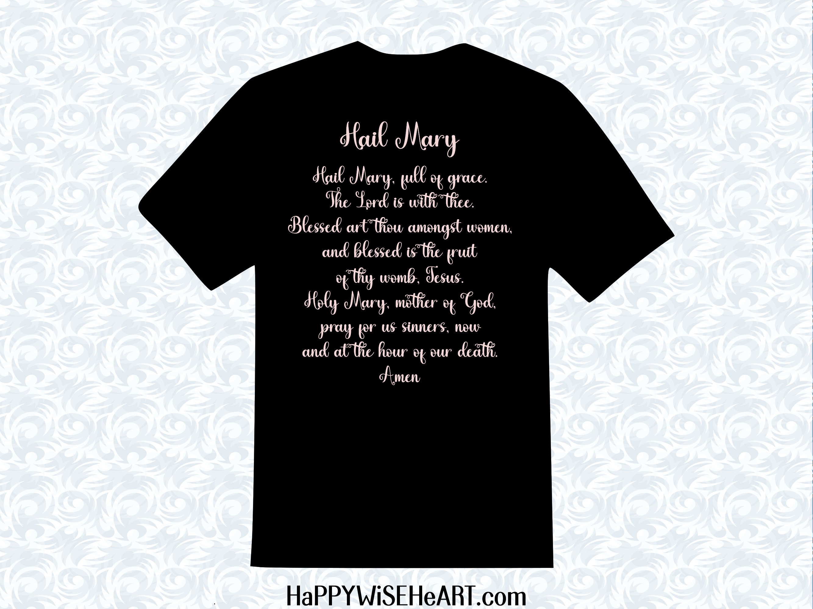 Hail Mary Full of Grace Prayer SVG With Commercial License - Etsy