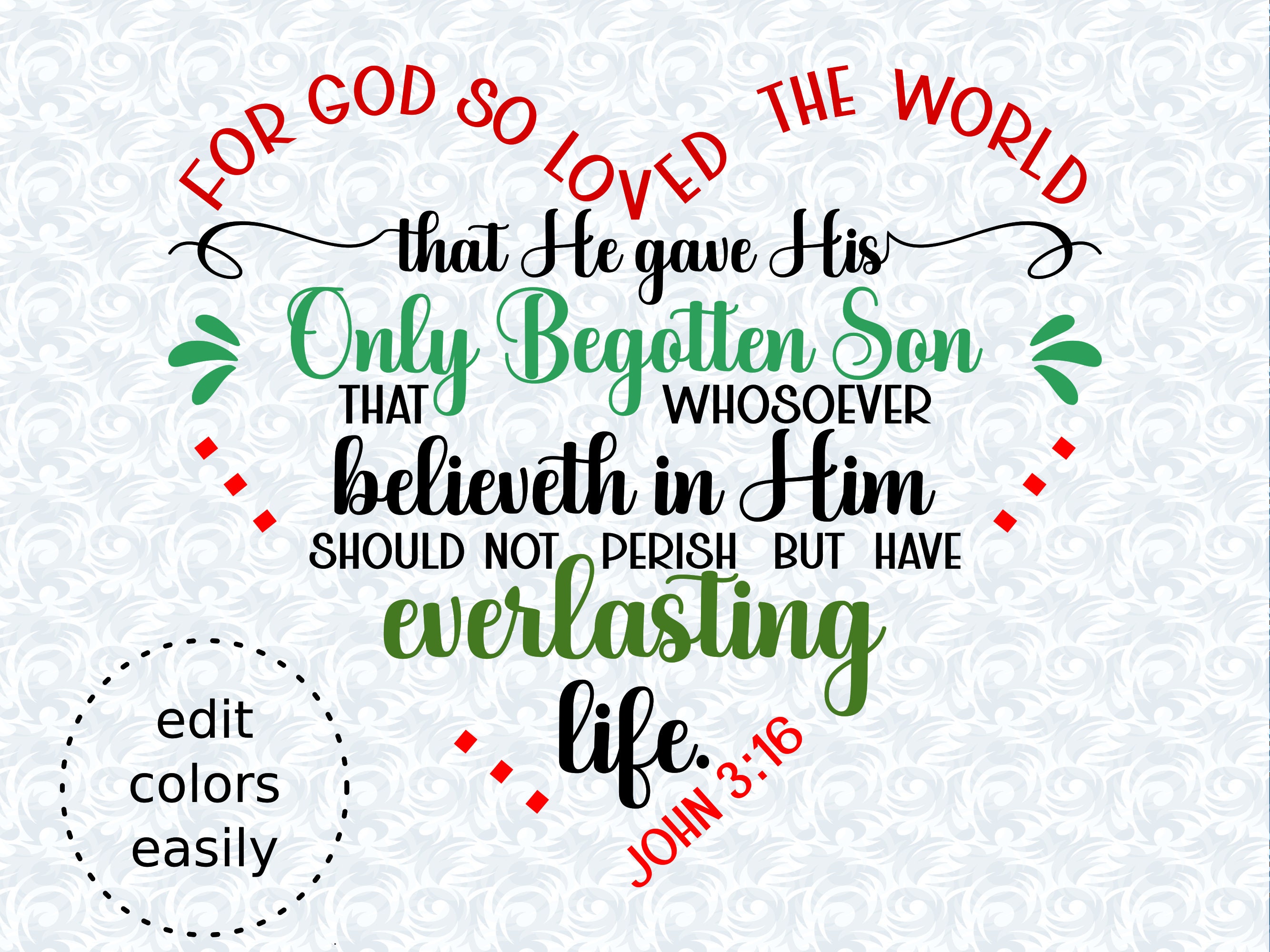 John 3:16 for God so Loved the World Heart Shaped Bible Verse SVG With  Commercial License, Christian Art Gift, Cut File, Vector Graphics - Etsy  Singapore, image size:2667x2000