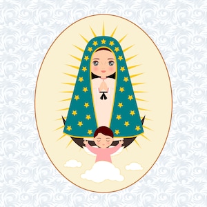 Imágenes prediseñadas de Nuestra Señora de Guadalupe, Virgen de Guadalupe, La Morenita, Santísima Virgen María, imágenes prediseñadas religiosas lindas, católicas