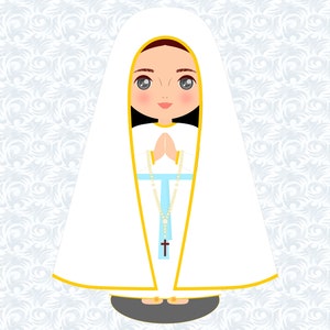 Our Lady of Lourdes Clipart: Immaculate Conception PNG (Commercial License)