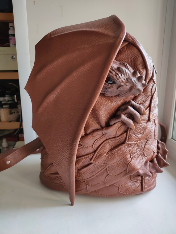 leather dragon backpack