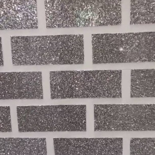 Glitter Brick Self Adhesive Wall Tiles. Glitter Wall Murals. Etsy UK