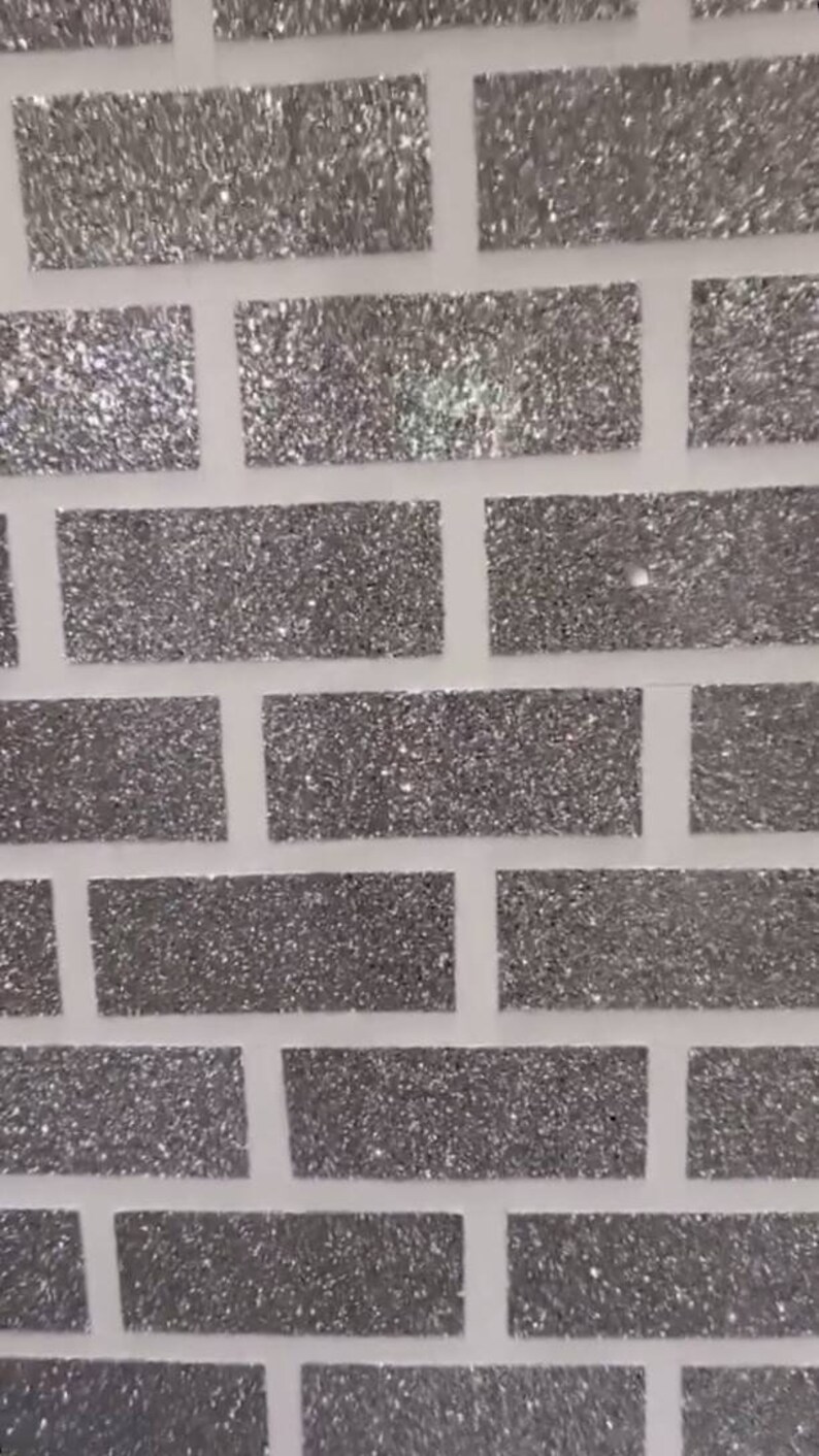 Glitter Brick Self Adhesive Wall Tiles Murals Stickers For Walls
