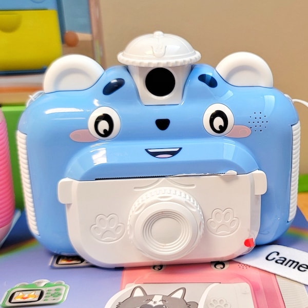 01 Kid Blue or Pink Instant Print Camera 1080 pixel Included 32gb Memory, Camera for kid,  Gifts Birthday, Festival ,holiday gifts Boy Girls