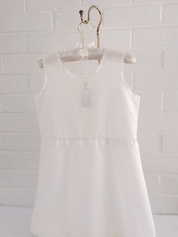 girls vintage slip dress, white slip, white dress… - image 8