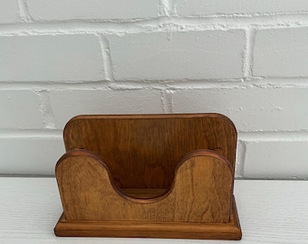 Colonial Style Wood Napkin Holder - Country Kitchen Caddy