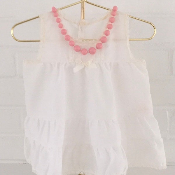 girls white vintage slip underlay petticoat dress size 18 months