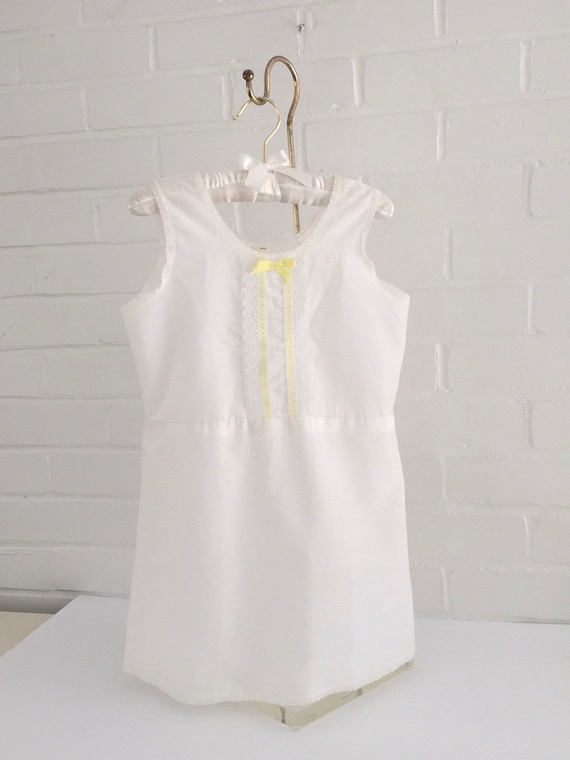 girls vintage slip dress, white slip, white dress… - image 4