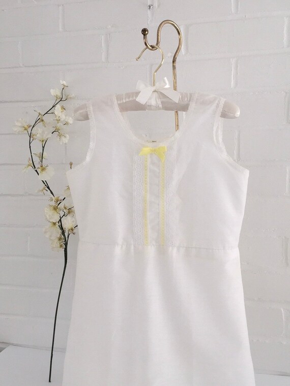 girls vintage slip dress, white slip, white dress… - image 5