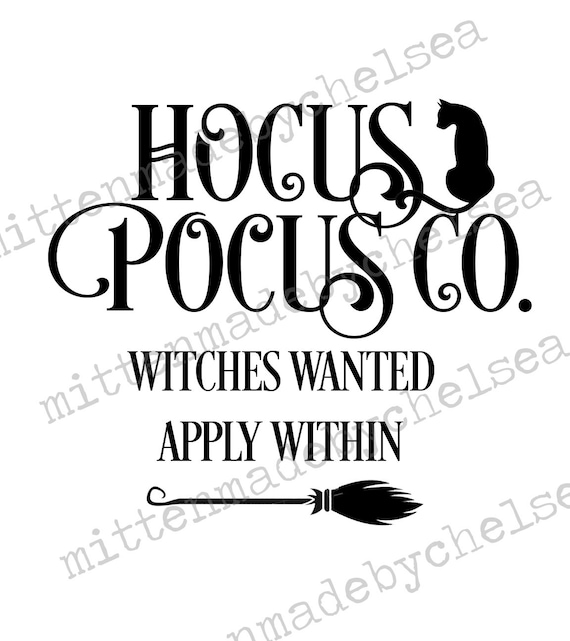 Hocus Pocus Co Svg Dxf Pdf Digital Cut File Etsy