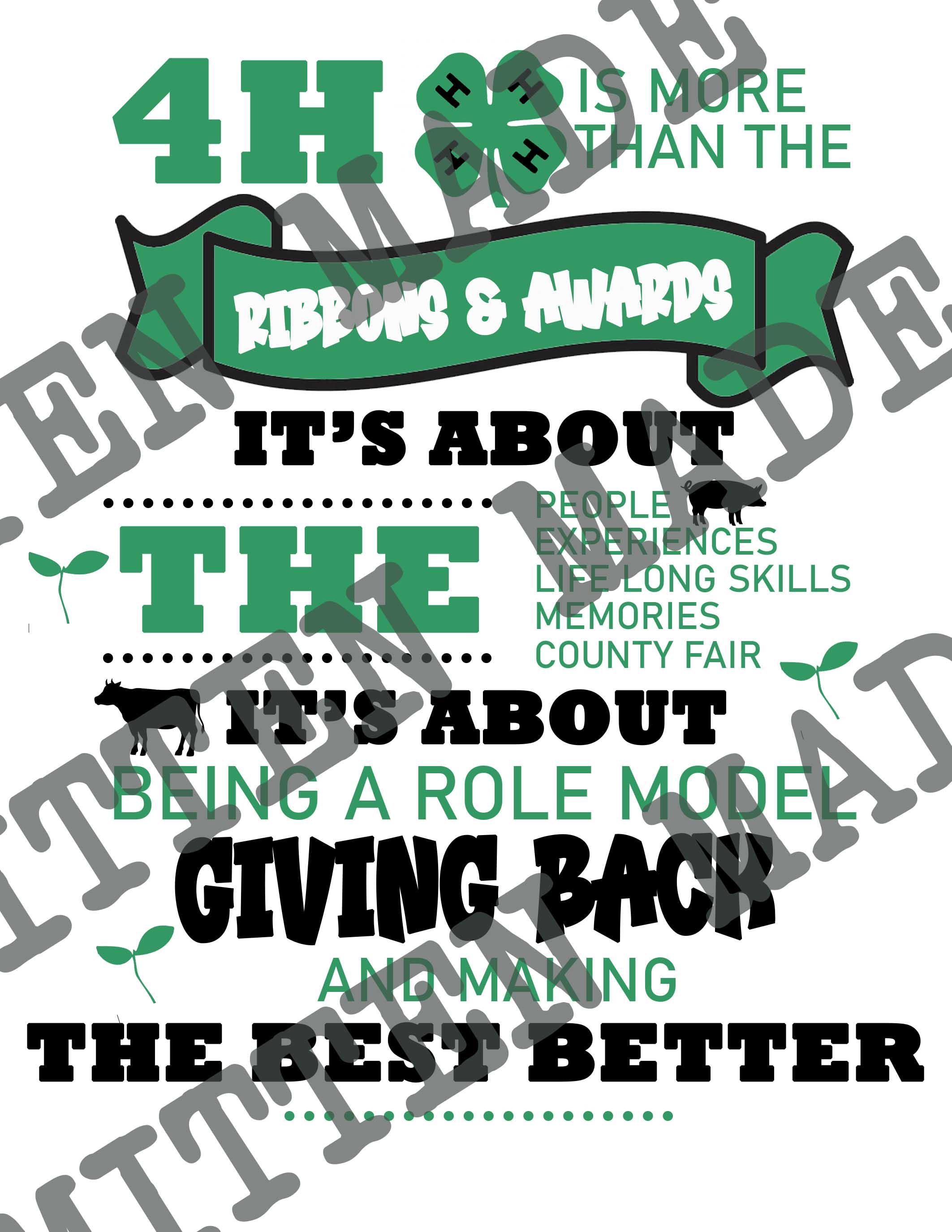 4H Ribbon & Awards Cut File - Etsy