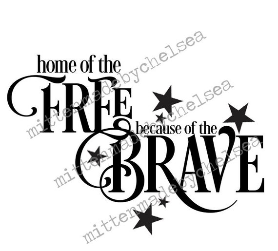 Download Free Home Of The Free Svg Pdf Dxf Digital Cut File Etsy SVG Cut Files