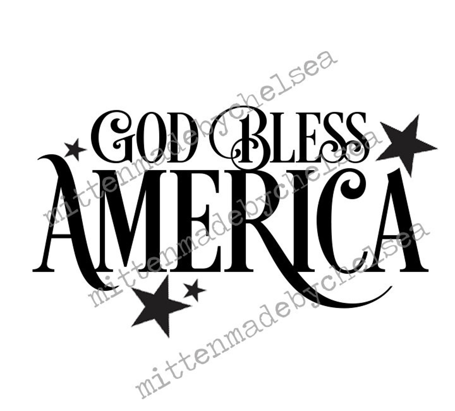 God Bless American SVG PDF DXF Digital Cut File - Etsy
