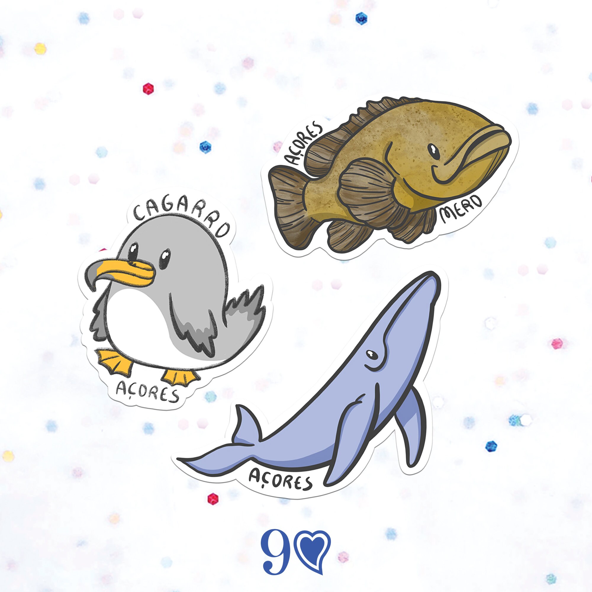 Azorean Sticker Pack of 10 Glossy Stickers Autocolantes - Etsy Canada