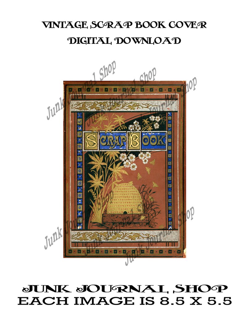 Vintage Scrap Book Coverdigital Download Only Front and Etsy