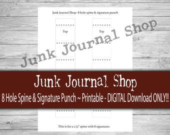 8 Hole Spine & Signature Punch, Junk Journal Shop