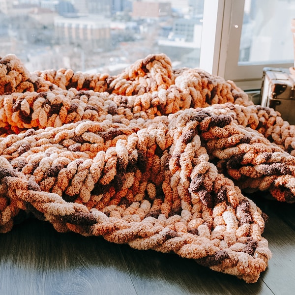Chunky Knit Blanket Etsy