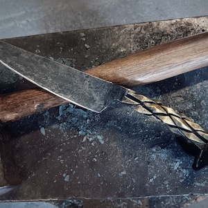 hand forged railroad spike knife