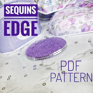 Sequins stitch edge, Tutorial for Beaded Brooch Edging, How to Finish Bead Embroidery, Finishing techniques for embroidered brooch