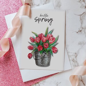 Druckbare Hallo Frühling Grußkarte svg, 13x18 Geflügel Grußkarte, druckbare Umschlag