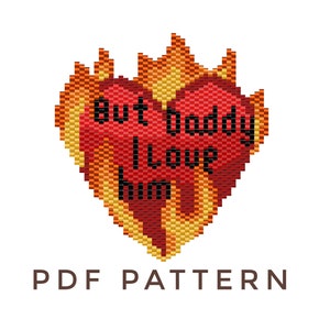 Valentines day heart tutorial, DIY But daddy I love him brick stitch heart