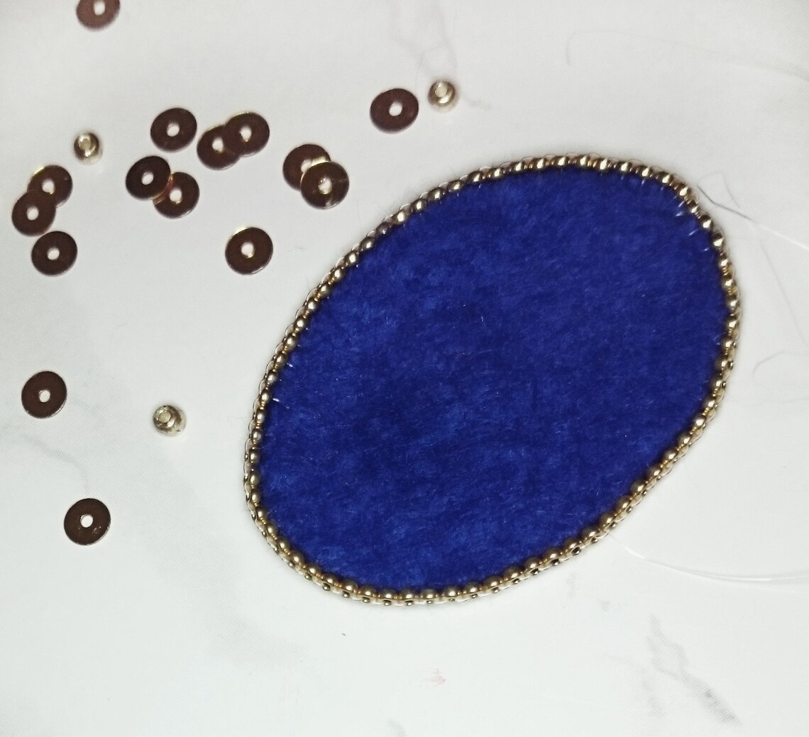 Looped Beaded Edge Tutorial DIY for Beaded Brooch Edging How Etsy