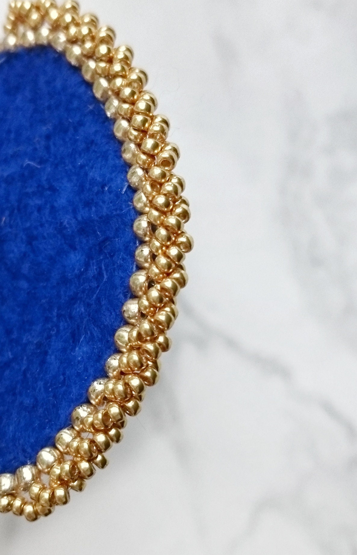 Looped Beaded Edge Tutorial DIY for Beaded Brooch Edging How Etsy