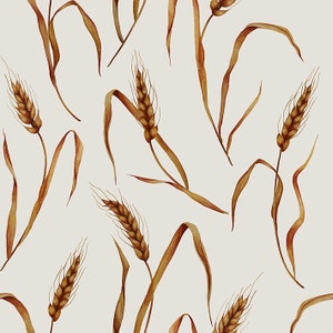 Aquarell Ähren Musterdesign png. Vintage botanische Tapete. Sommerliche Wandkunst