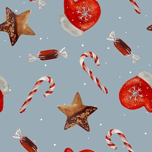 Weihnachtslebkuchenplätzchen nahtloses Muster svg, Weihnachtskarten png. Weihnachtlicher Stoffdruck.