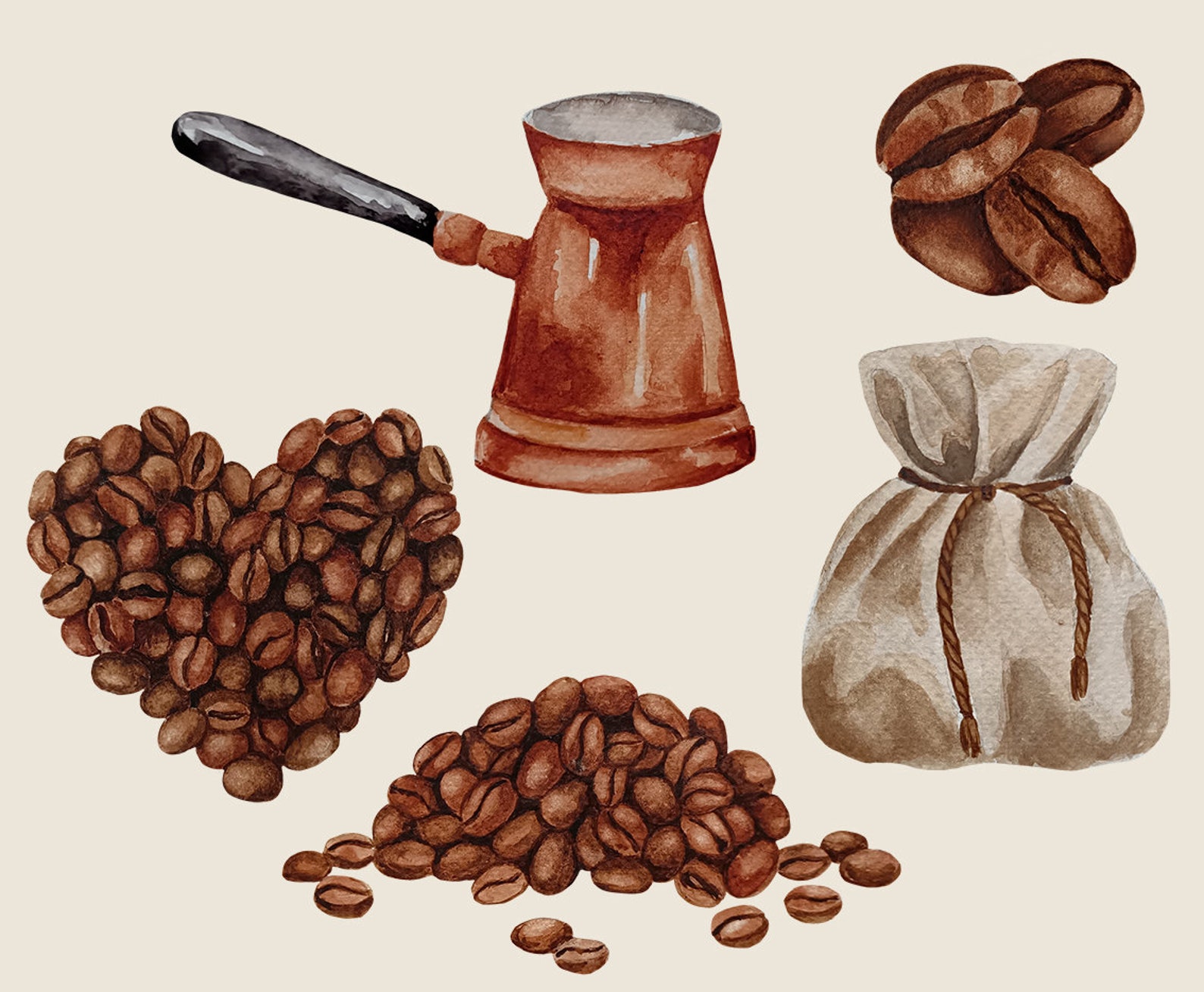 61 Watercolor Coffee Time Clipart Watercolor Latte Party PNG Junk ...