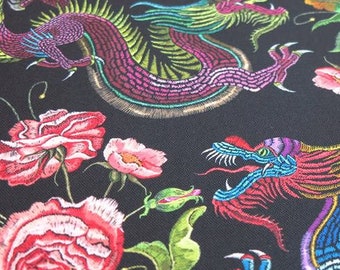 Waterproof Wild Dragons Printed Fabric Oilcloth Outdoor Sold By Half Meter