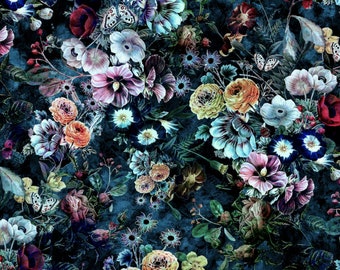 Floral Upholstery Fabric Etsy