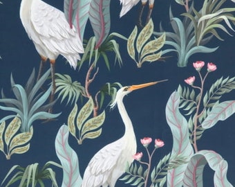 Birds Furnishing Velvet Upholstery Home Decor Sold By the Metre