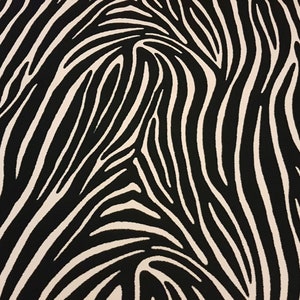 Zebra Stripes Upholstery Home Decor Animal Nature Velvet Sold By the Metre