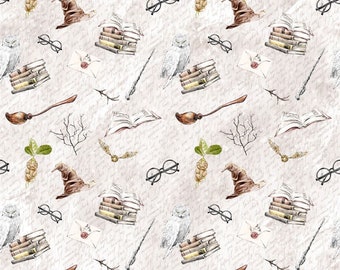 Wizard Magic Fabric Decorative Printed Velvet Sold By Half a Metre