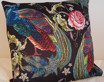 Luxury Printed Modern Peacock Velvet Pillow Cover Pillowcase 45x45cm Zippered Animal