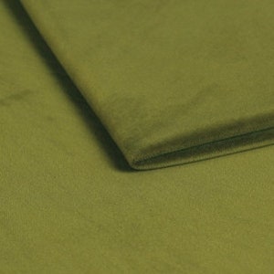Green Velvet Shiny Soft Touch Upholstery Decorative Cushion Headboard Curtains Fabric Sell By Half a Metre