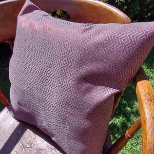 Luxe Orange Gris Métallisé Métallisé Coussin de Jardin Géométrique Taie d’Oreiller Imperméable à l’Extérieur Enduit